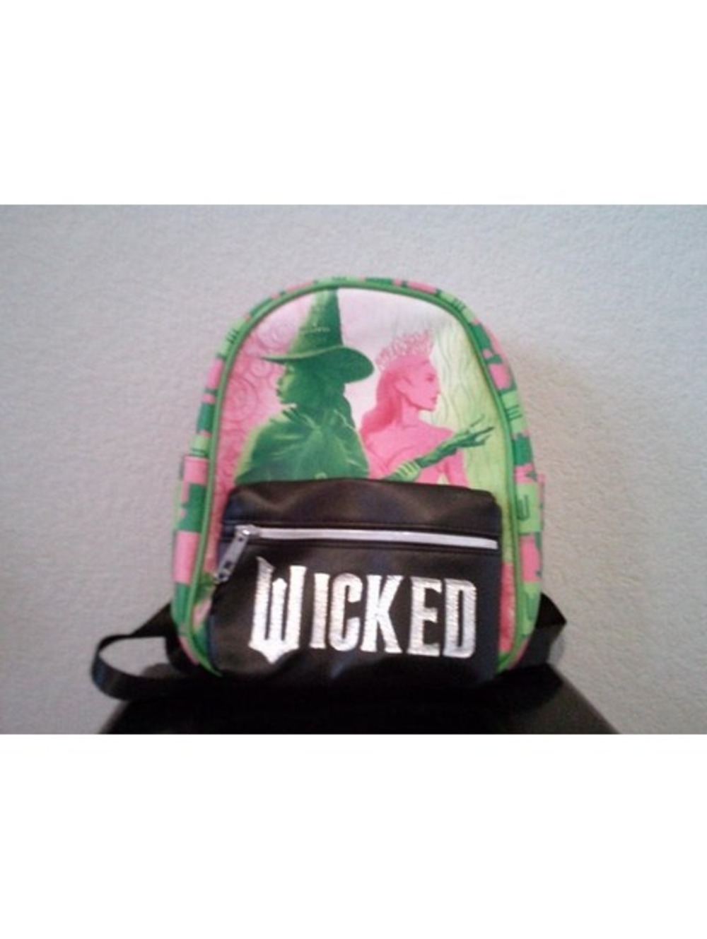 Wicked Musical Backpack Green Pink Glinda Elphaba